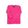 Pink cashmere cable knit sweater, Polo Ralph Lauren
