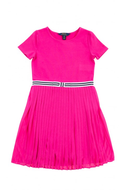 Pink dress with pleats at the bottom, Polo Ralph Lauren