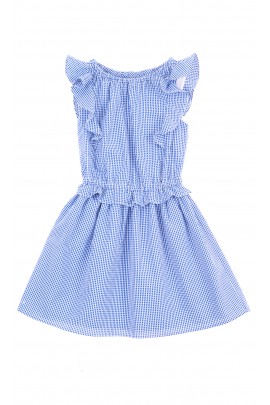 Summer dress with a fine blue check, Polo Ralph Lauren