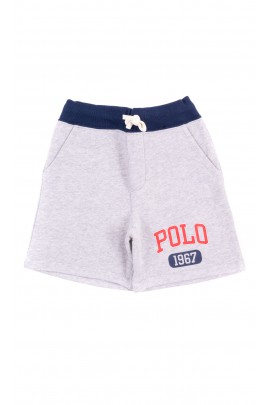 Gray sweat shorts for boy, Polo Ralph Lauren