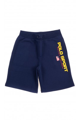 Navy blue knitted shorts for boys, Polo Ralph Lauren