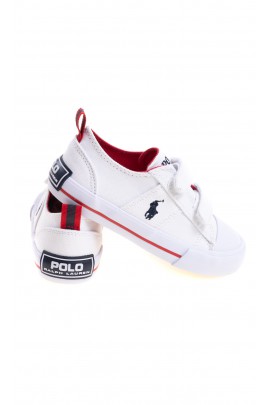 White Velcro sneakers for kids, Polo Ralph Lauren