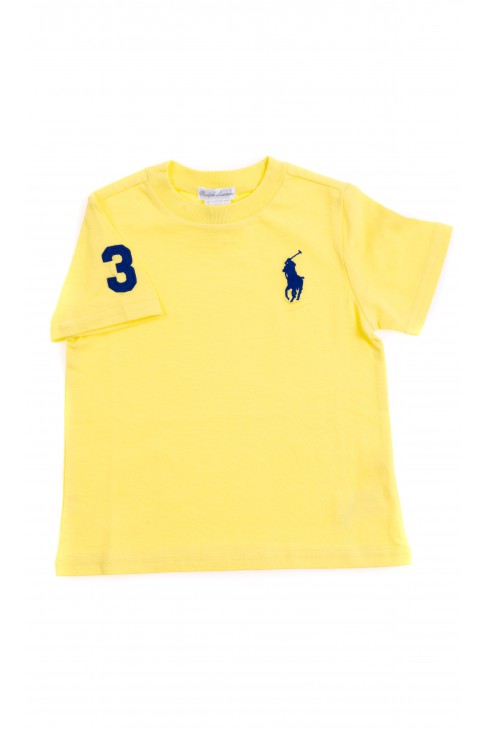 Yellow T-shirt with a sapphire horse, Polo Ralph Lauren