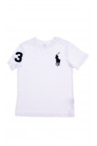 White T-shirt with polo player for boys, Polo Ralph Lauren   