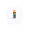 White sweatshirt with the iconic teddy bear, Polo Ralph Lauren