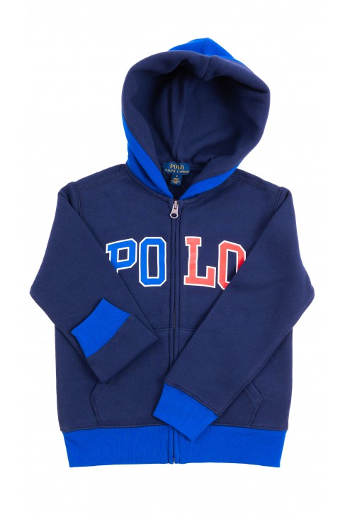 Navy blue sweatshirt with front zip, Polo Ralph Lauren
