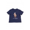 Navy blue t-shirt with printed teddy bear, Polo Ralph Lauren