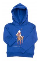Blue hoodie with iconic teddy bear, Polo Ralph Lauren