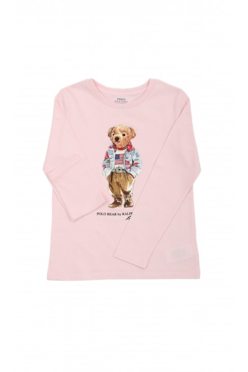 Pink long-sleeve with a teddy bear Polo -Bear, Polo Ralph LaurenLauren