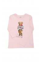 Pink long-sleeve with a teddy bear Polo -Bear, Polo Ralph Lauren