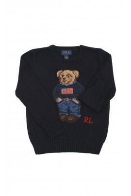 Navy blue sweater with the iconic teddy bear, Polo Ralph Lauren