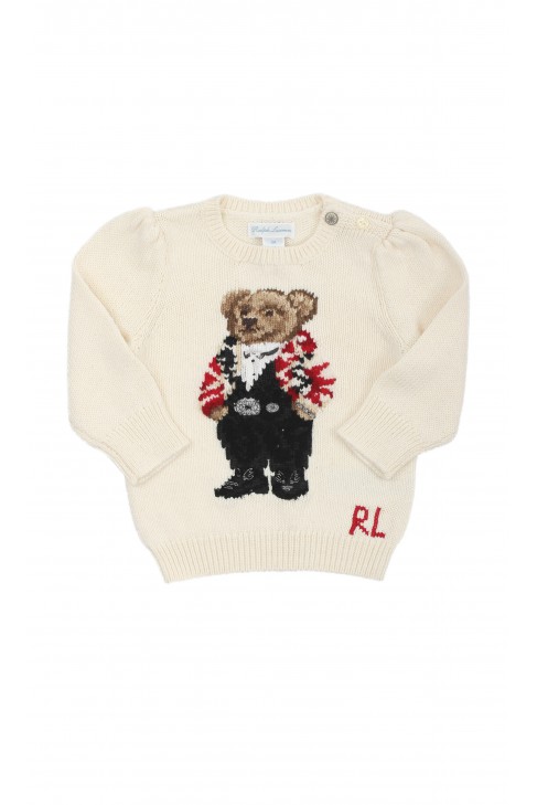 Ecrue baby sweater for girls, Ralph Lauren
