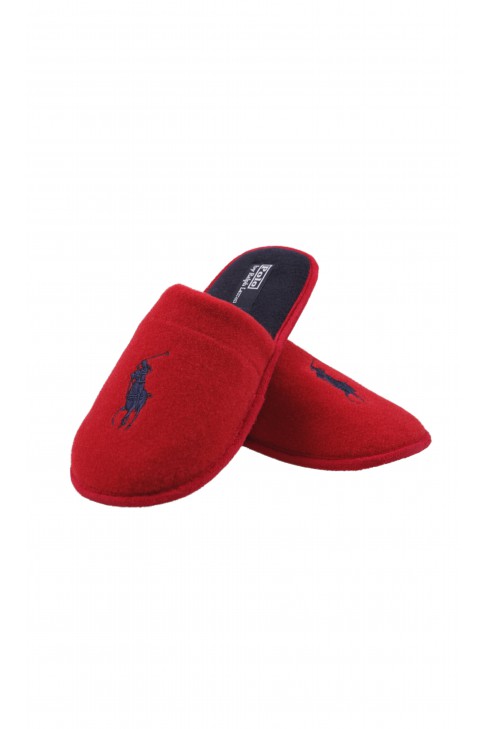 Red slip-on slippers for boys, Polo Ralph Lauren