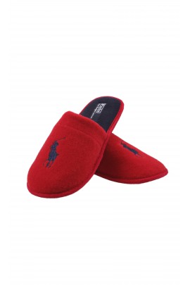 Red slip-on slippers for boys, Polo Ralph Lauren