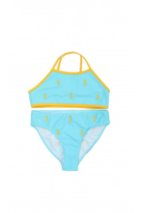Blue 2-pices swimsuit for girls, Polo Ralph Lauren