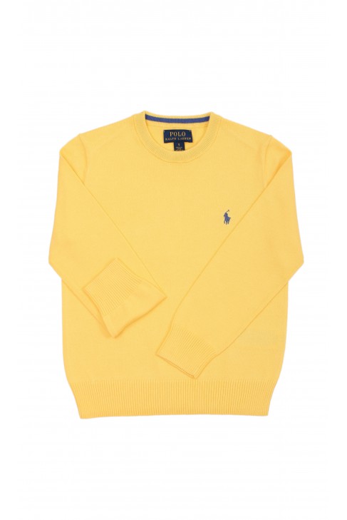 Yellow thin cotton crew neck jumper, Polo Ralph Lauren