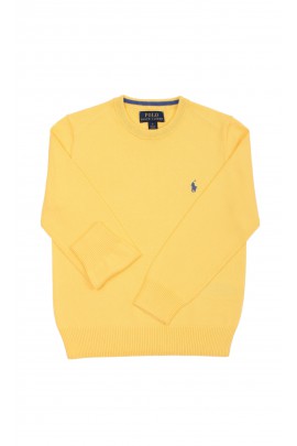 Yellow thin cotton crew neck jumper, Polo Ralph Lauren