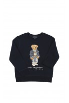 Navy blue sweatshirt with front print for boys, Polo Ralph Lauren