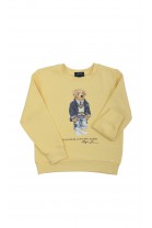 Yellow sweatshirt with front print for boys, Polo Ralph Lauren