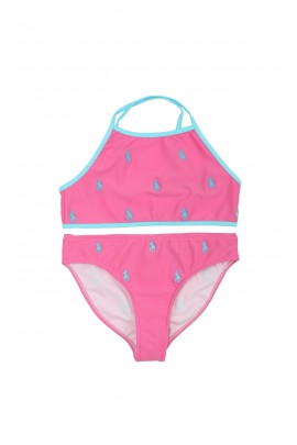 Pink 2 pieces swimsuit for girls, Polo Ralph Lauren