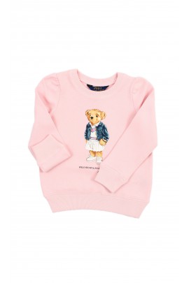Pink sweatshirt with iconic Bear Polo Ralph Lauren