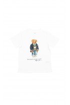 White T-shirt with Polo Bear for boys, Polo Ralph Lauren