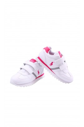 White chic sneakers for girls, Polo Ralph Lauren