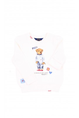 Sweatshirt with iconic Polo Bear for girls, Polo Ralph Lauren