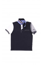 Boys' navy blue short-sleeved polo shirt, Hugo Boss