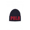 Boys' navy blue cap with POLO lettering, Polo Ralph Lauren