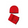 Red fleece-lined boy's cap, Polo Ralph Lauren