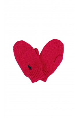 Amaranth single-finger gloves, Ralph Lauren