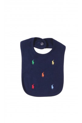 Navy blue baby bib, Ralph Lauren