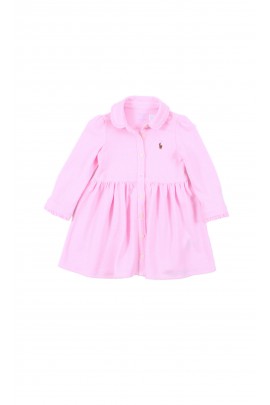 Pink infant long-sleeve dress, Ralph Lauren