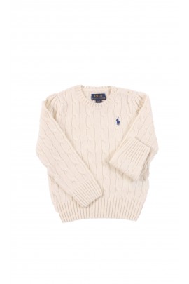 White cashmere plaid jumper, Polo Ralph Lauren