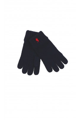 Navy blue 5-finger gloves, Polo Ralph Lauren