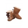 Light brown girls' boots with 2-card back T Bailey Bow II, UGG