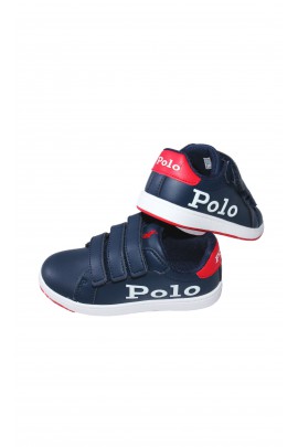 Navy blue sports shoes with POLO lettering, Polo Ralph Lauren