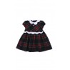 Baby dress in navy blue and red check, Patachou
