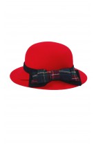 Red felt hat for girls, Patachou