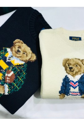 Navy blue boys' jumper with iconic Bear, Polo Ralph Lauren