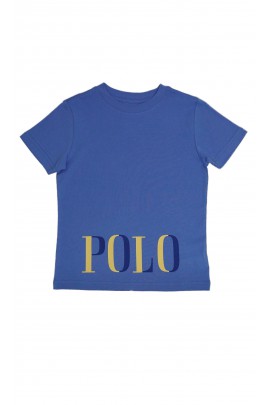 Blue short sleeved boys' T-shirt, Polo Ralph Lauren
