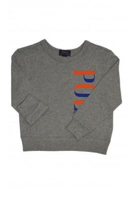 Summer grey POLO boys' sweatshirt, Polo Ralph Lauren