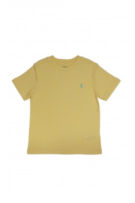 Yellow short-sleeved boys' t-shirt, Polo Ralph Lauren