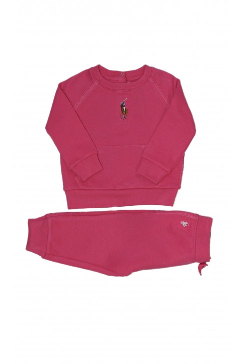 Pink baby tracksuit bottoms, Ralph Lauren