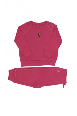 Pink baby tracksuit bottoms, Ralph Lauren