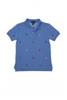 Blue polo shirt with colourful horses, Polo Ralph Lauren