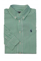 Elegant green striped boys' shirt, Polo Ralph Lauren