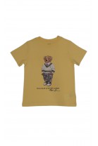 Yellow boys' t-shirt featuring the iconic Bear, Polo Ralph Lauren