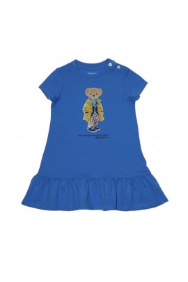Blue summer dress with iconic Bear, Polo Ralph Lauren